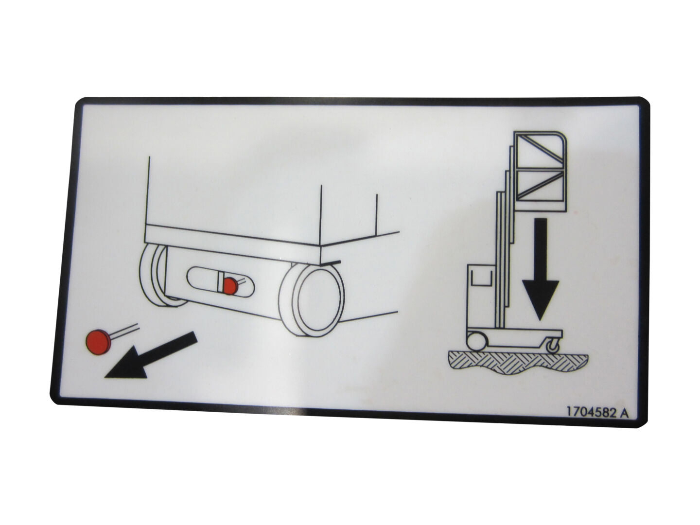 1704582 Manual Descent For Vp Decal | JLG