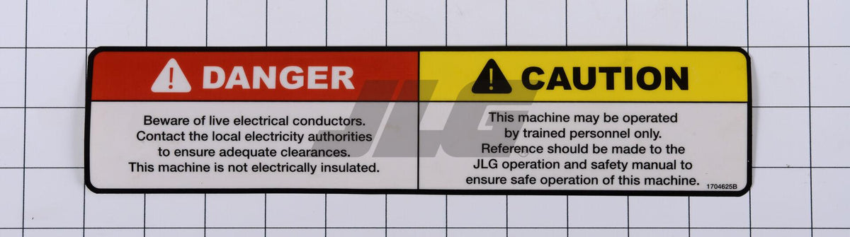 1704625 Decal, Caution (Ce, Engine) | JLG