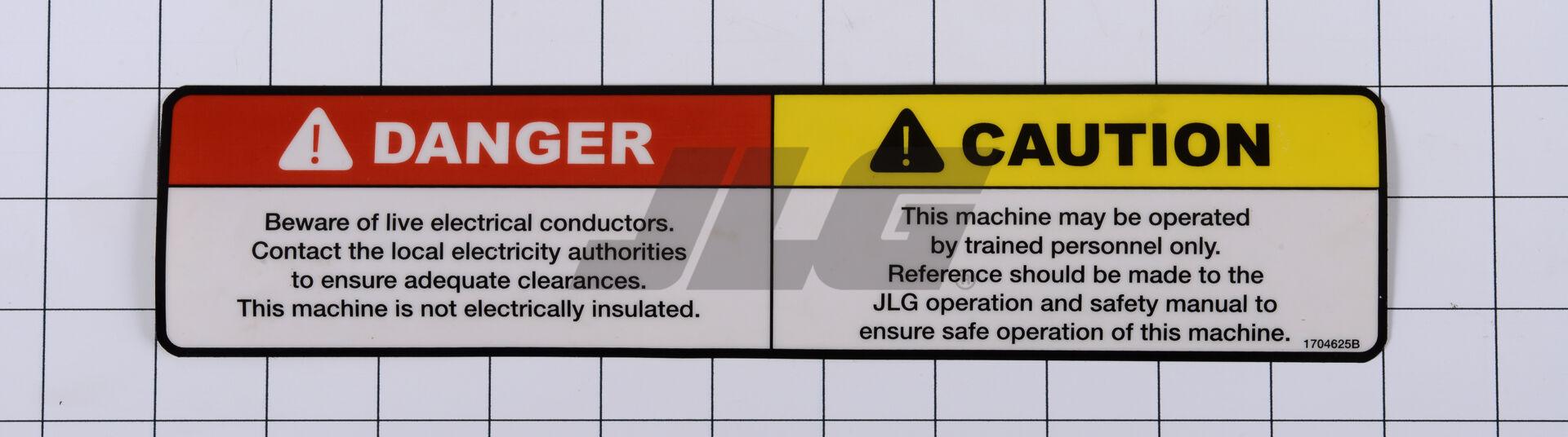 1704625 Engine) Caution (Ce Decal | JLG