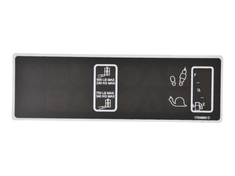 1704993 Light Panel 750# (Dom) Decal | JLG