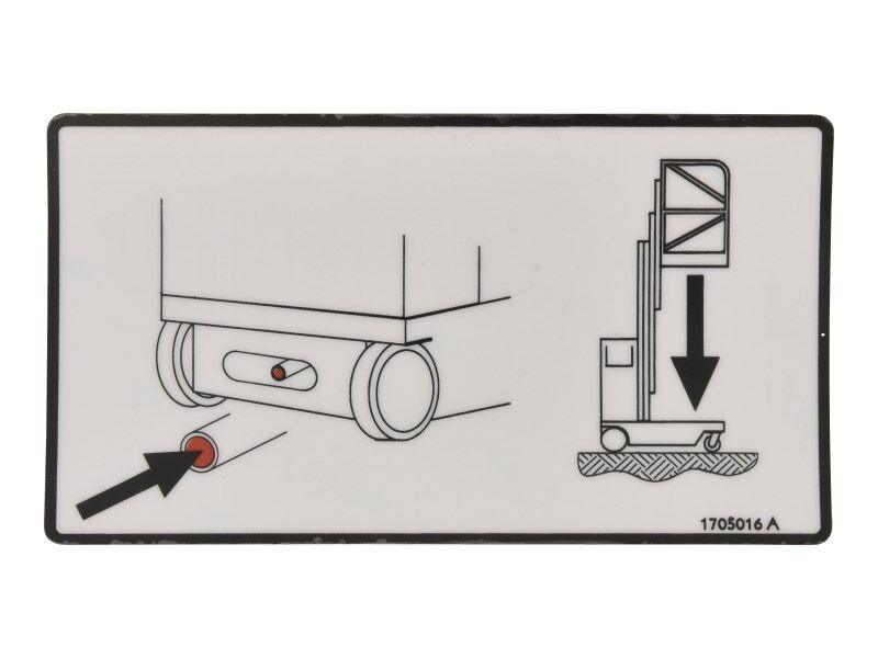 1705016 Manual Descent Decal | JLG