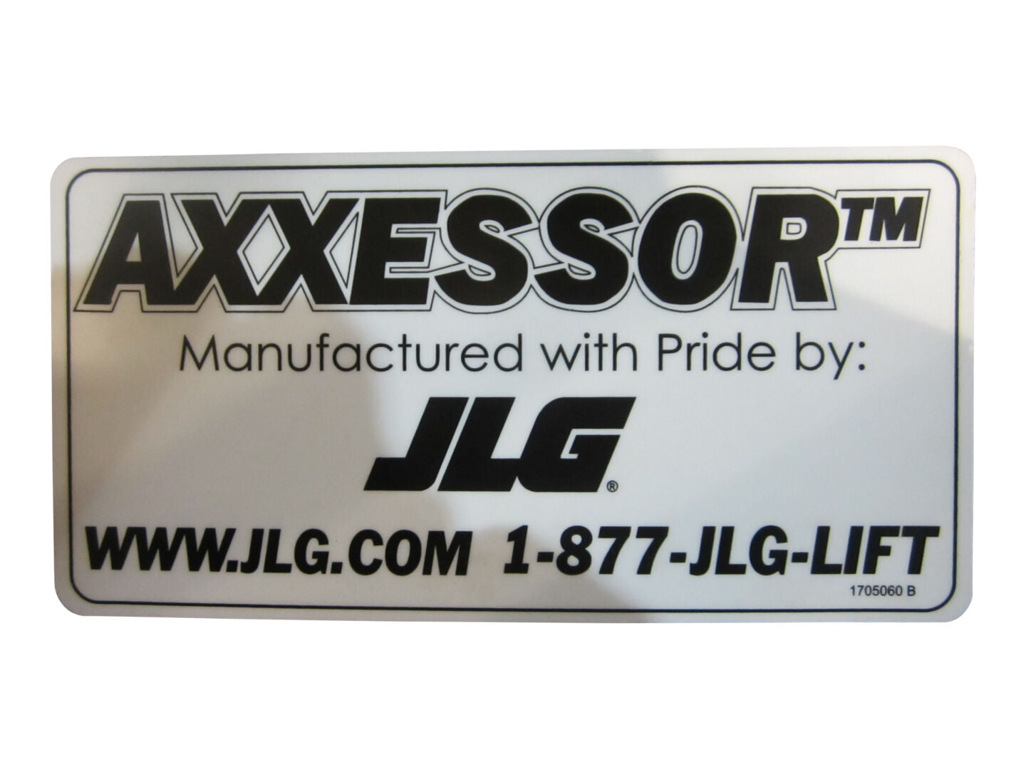 1705060 Axxessor C'W'T Cover Decal | JLG