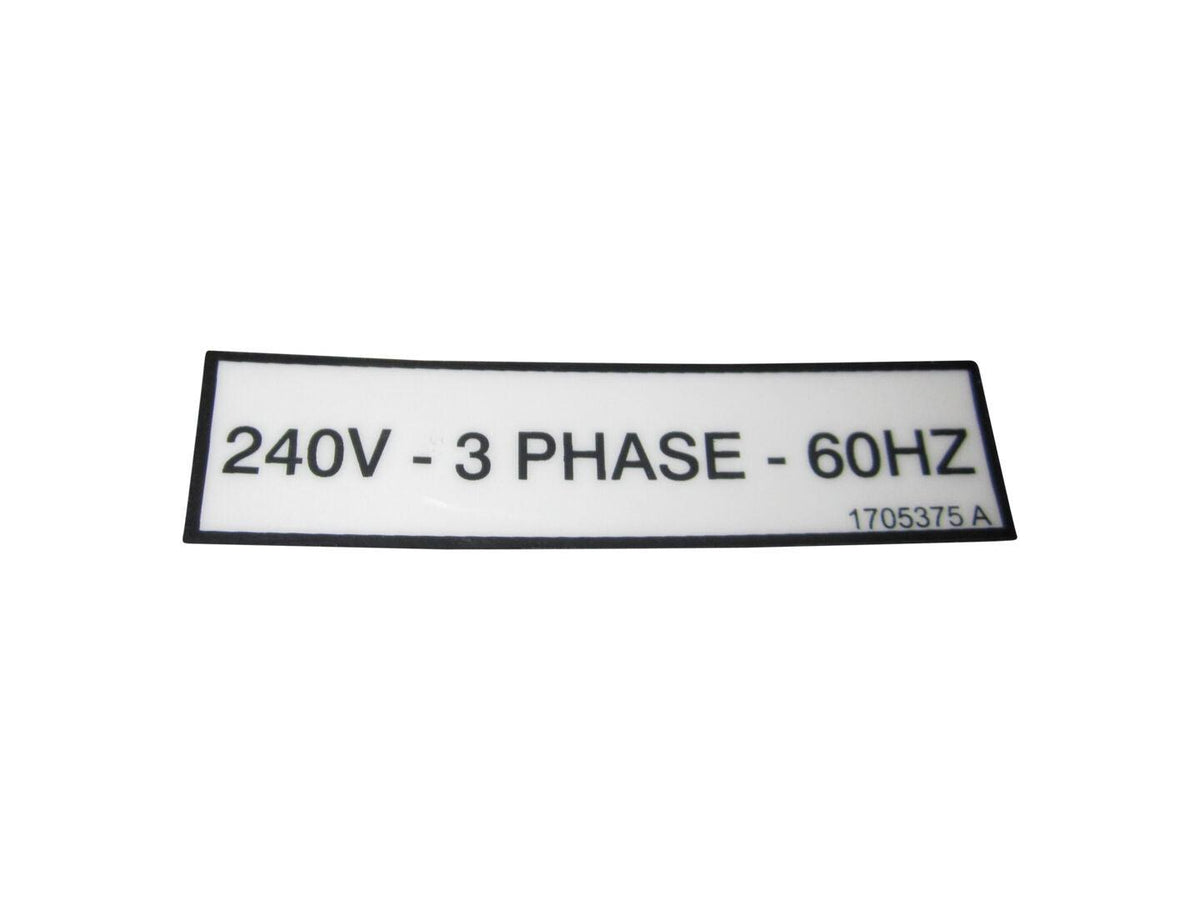 1705375 Decal, 240V 3 Phase 60Hz | JLG