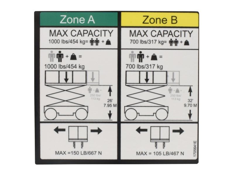 1705941 800/360) Cap (500/227 Decal | JLG