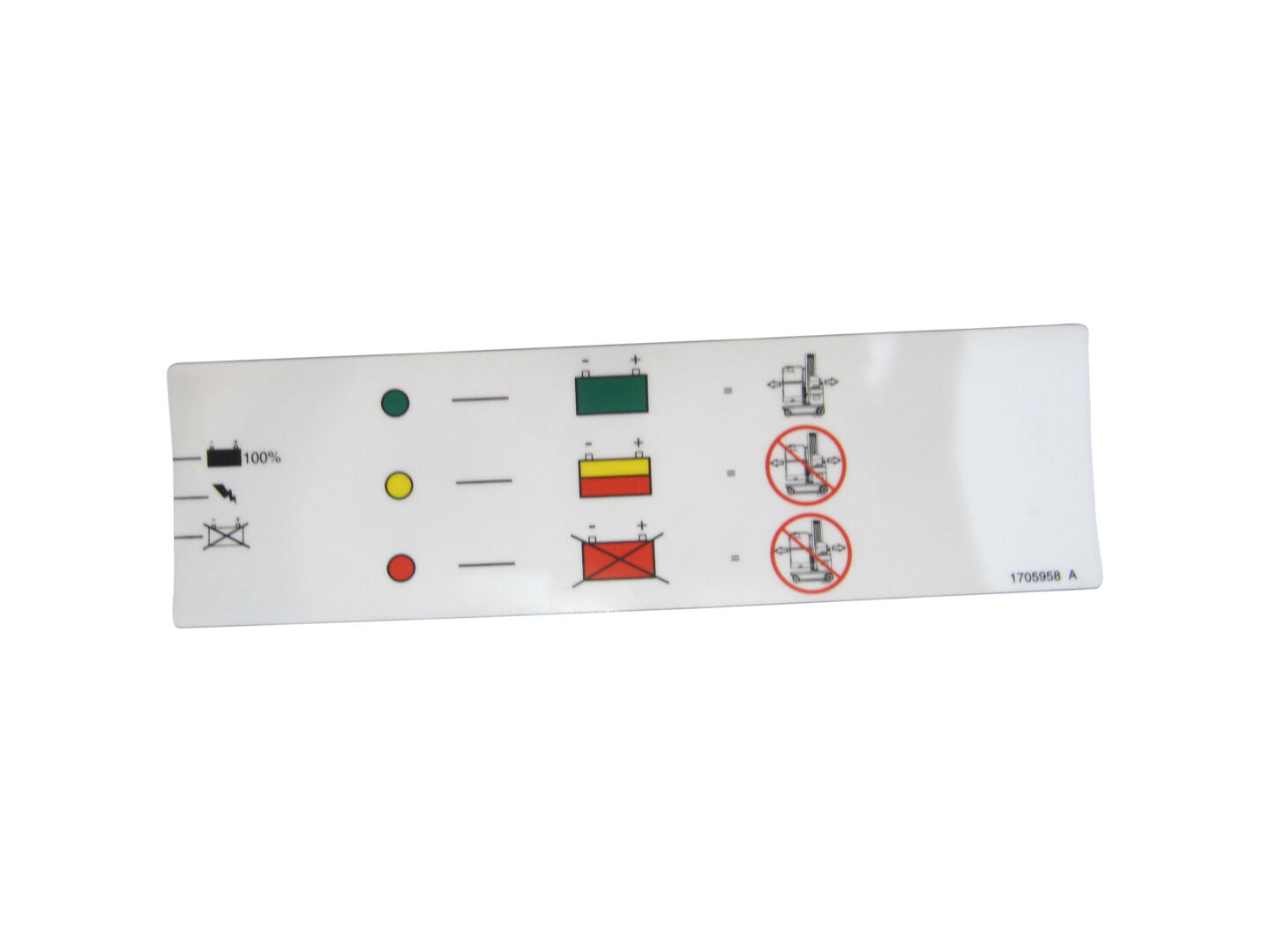 1705958 Bat. Charging Instructions Decal | JLG