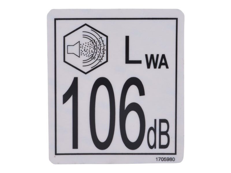 1705980 Decal, 106 Db | JLG