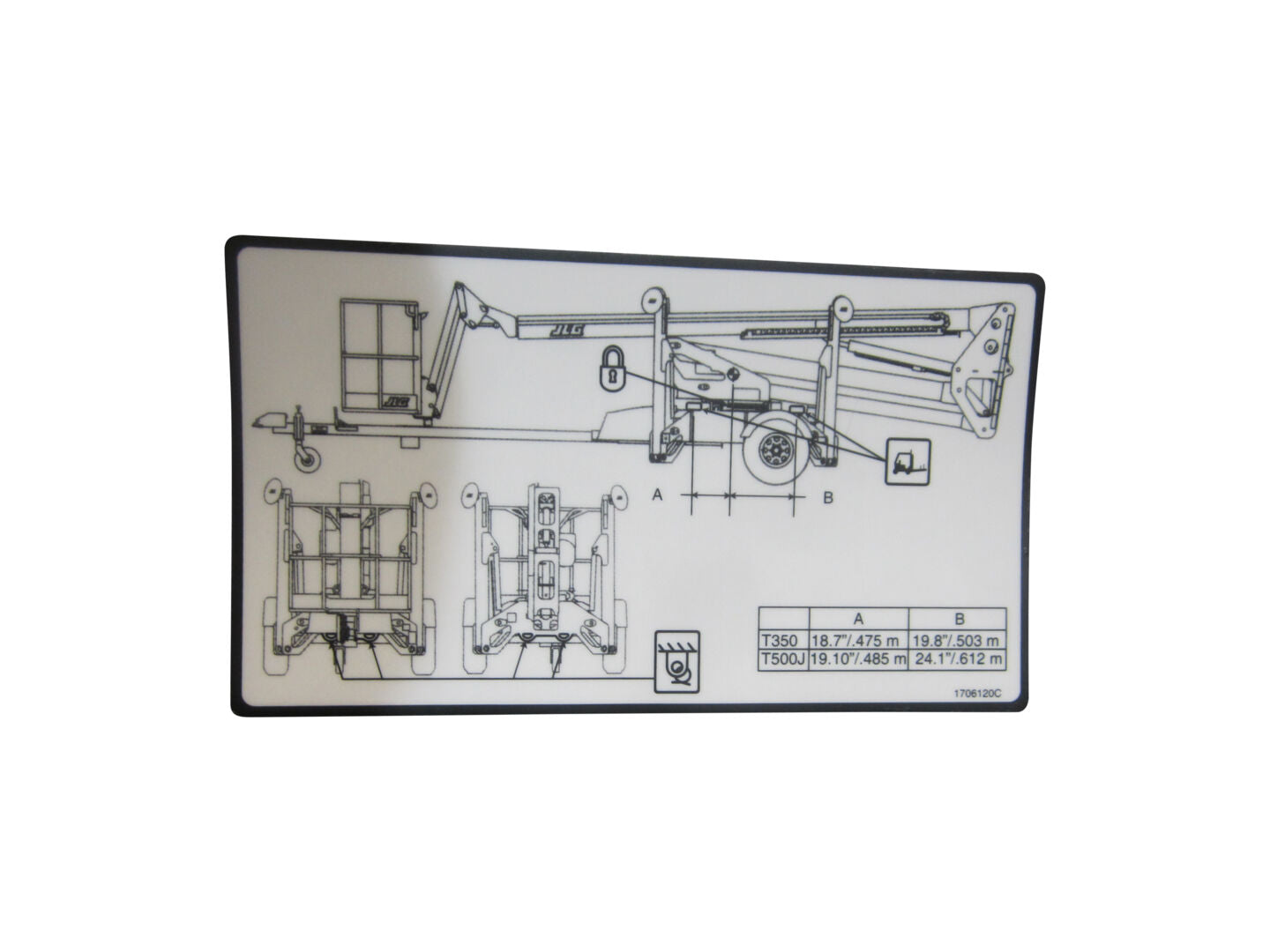 1706120 Lift Diagram Decal | JLG