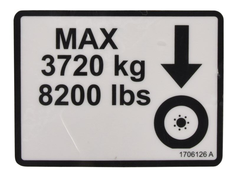 1706126 Max Tire Load Decal | JLG