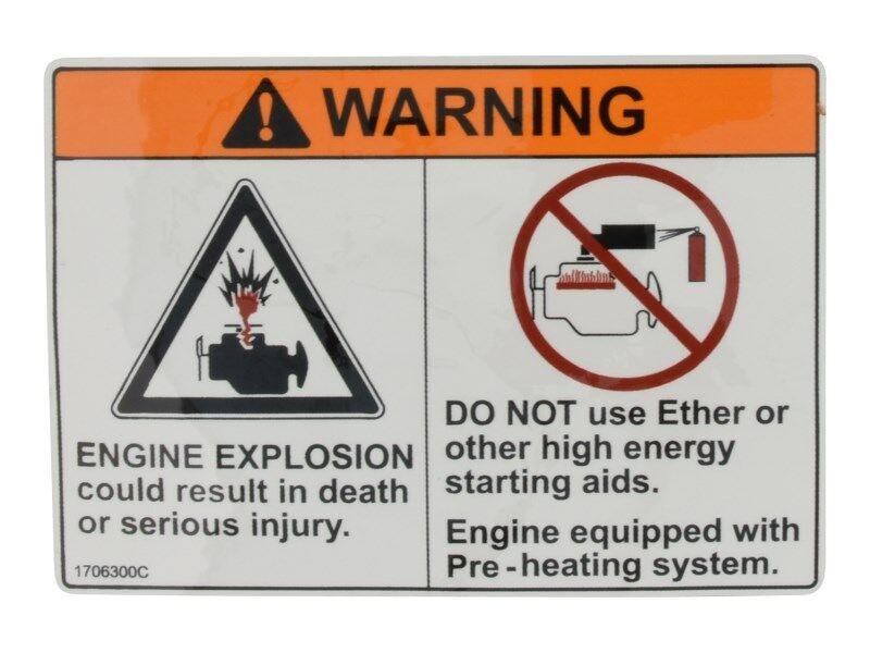 1706300 Decal_Ether Warning | JLG