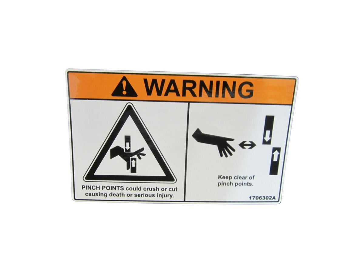 1706302 Decal_Pinch Point Boom Holes | JLG