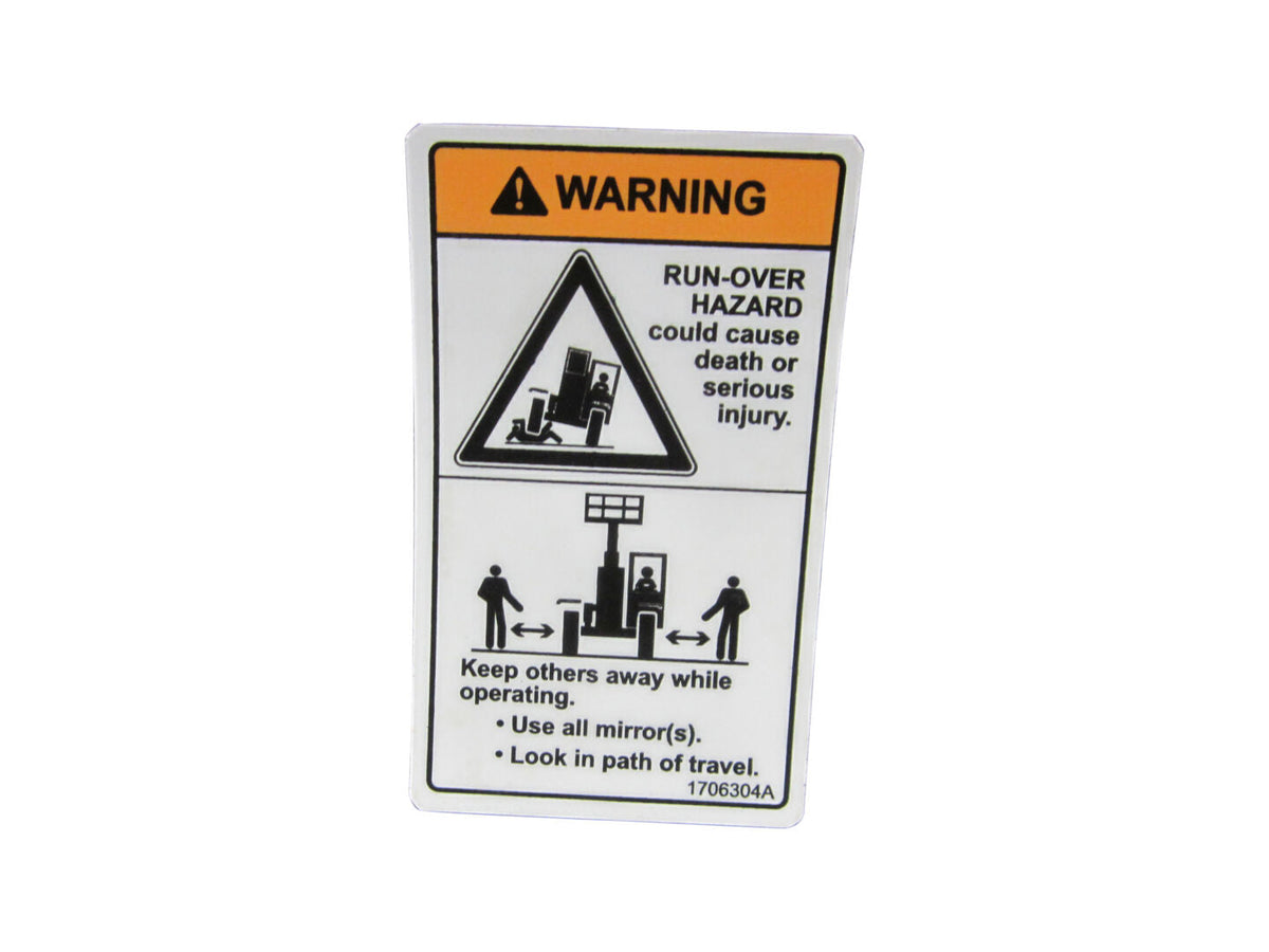 1706304 Decal_Run-Over Hazard | JLG