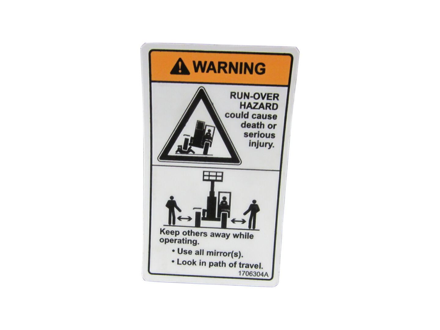 1706304 Decal_Run-Over Hazard | JLG