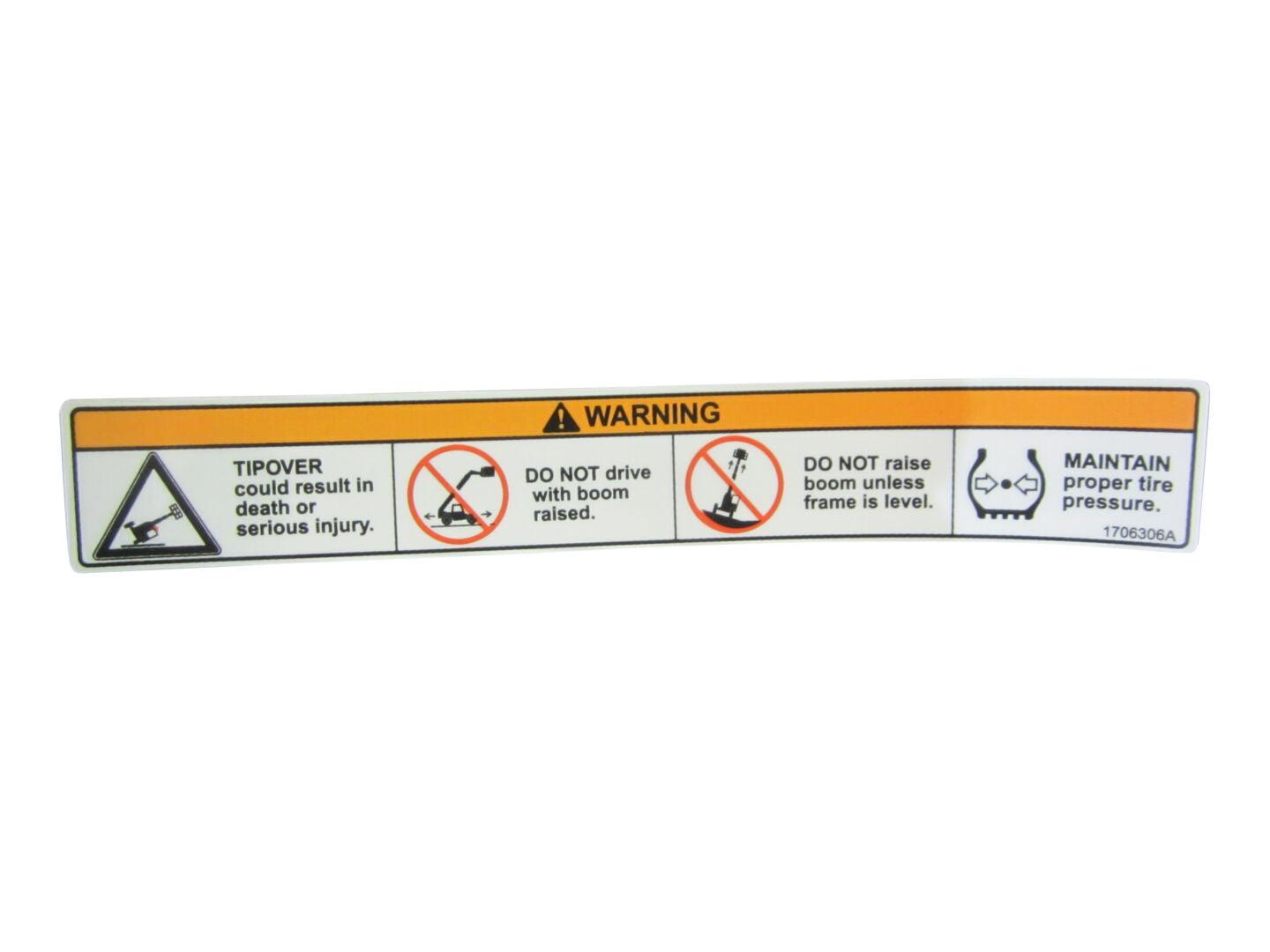 1706306 Decal_Tip Over Hazard | JLG
