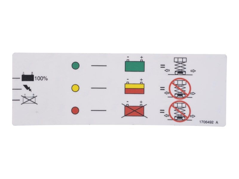1706492 Bat. Chrg. Instructions Decal | JLG