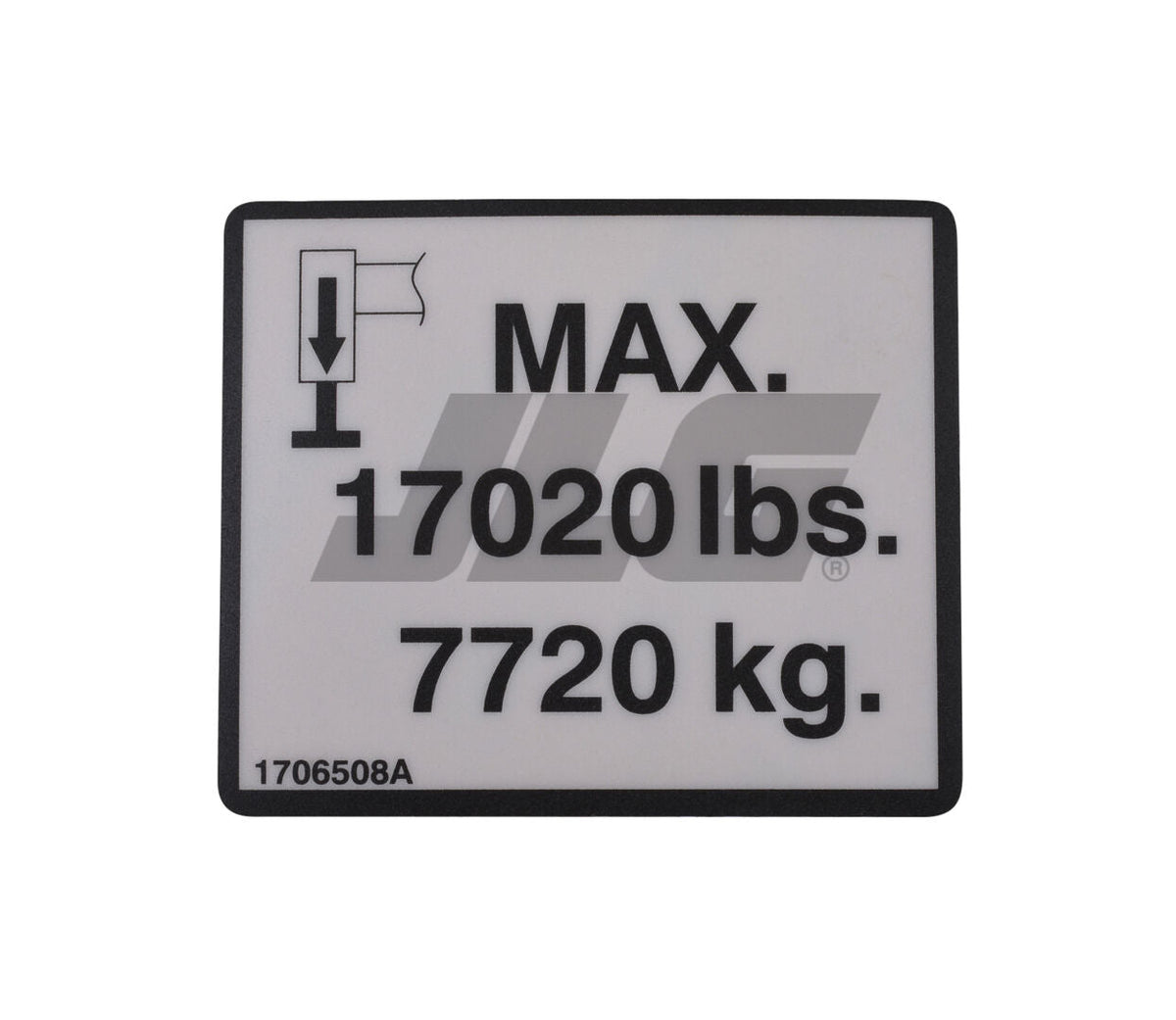1706508 Decal, Pad Load 8000Kg | JLG