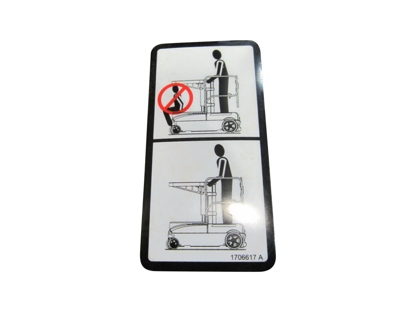 1706617 No Riders Decal | JLG