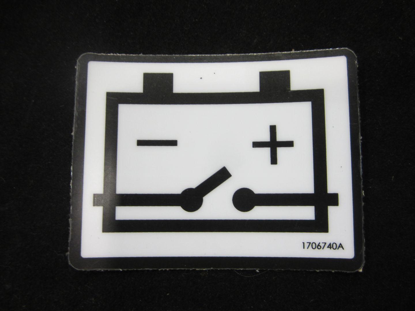 1706740 Battery Disconnect Decal | JLG