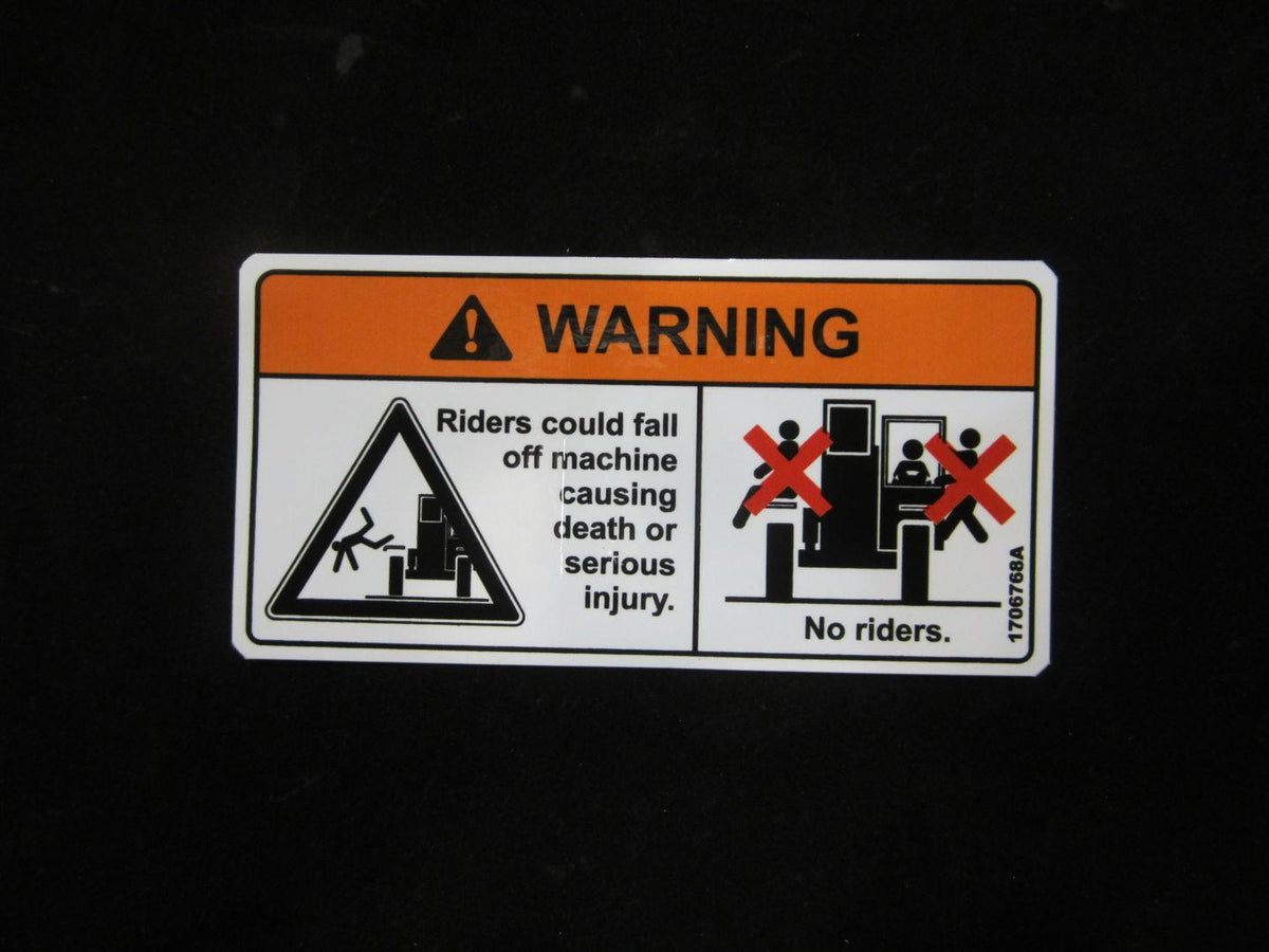 1706768 Decal, Vehicle Roll Away | JLG