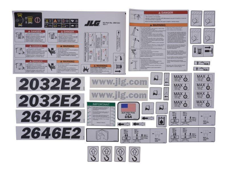 2900987 Decals (2032/2646-E2) (Dom/Csa) | JLG