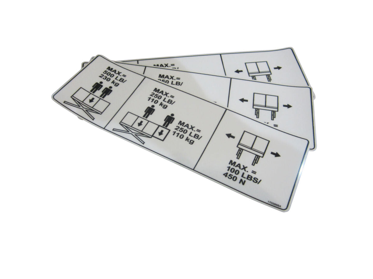 2901707 Nameplate, Cap (500#) (D/C/B/L/J) | JLG