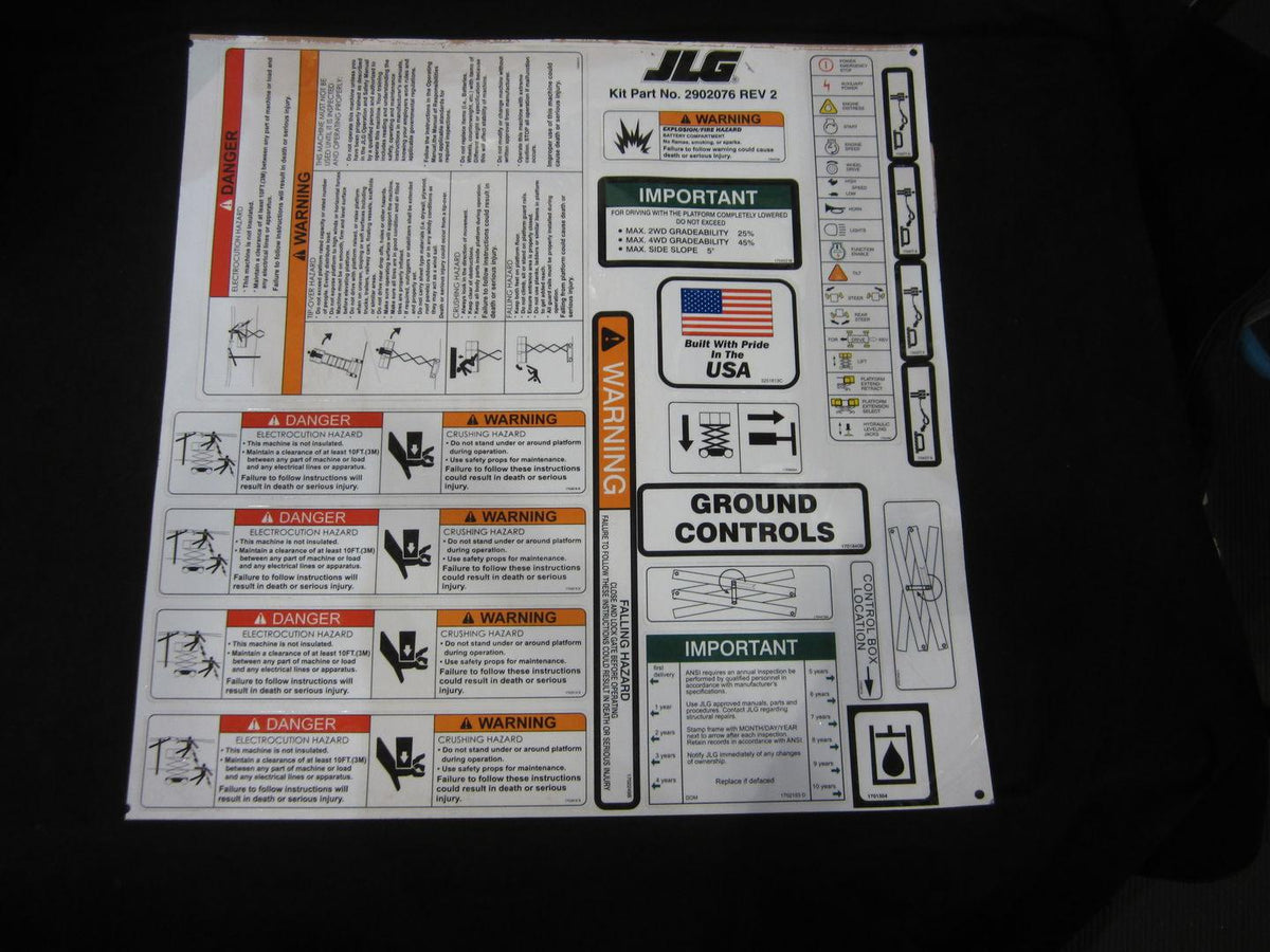 2902076 Decal Kit (25/33/40Rts) | JLG
