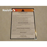 3078150360 Operating Instructions " Label | Genuine Haulotte