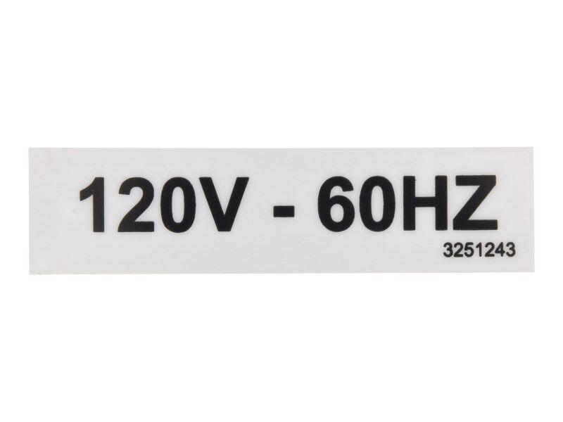 3251243 Nameplate, 120V-60Hz | JLG