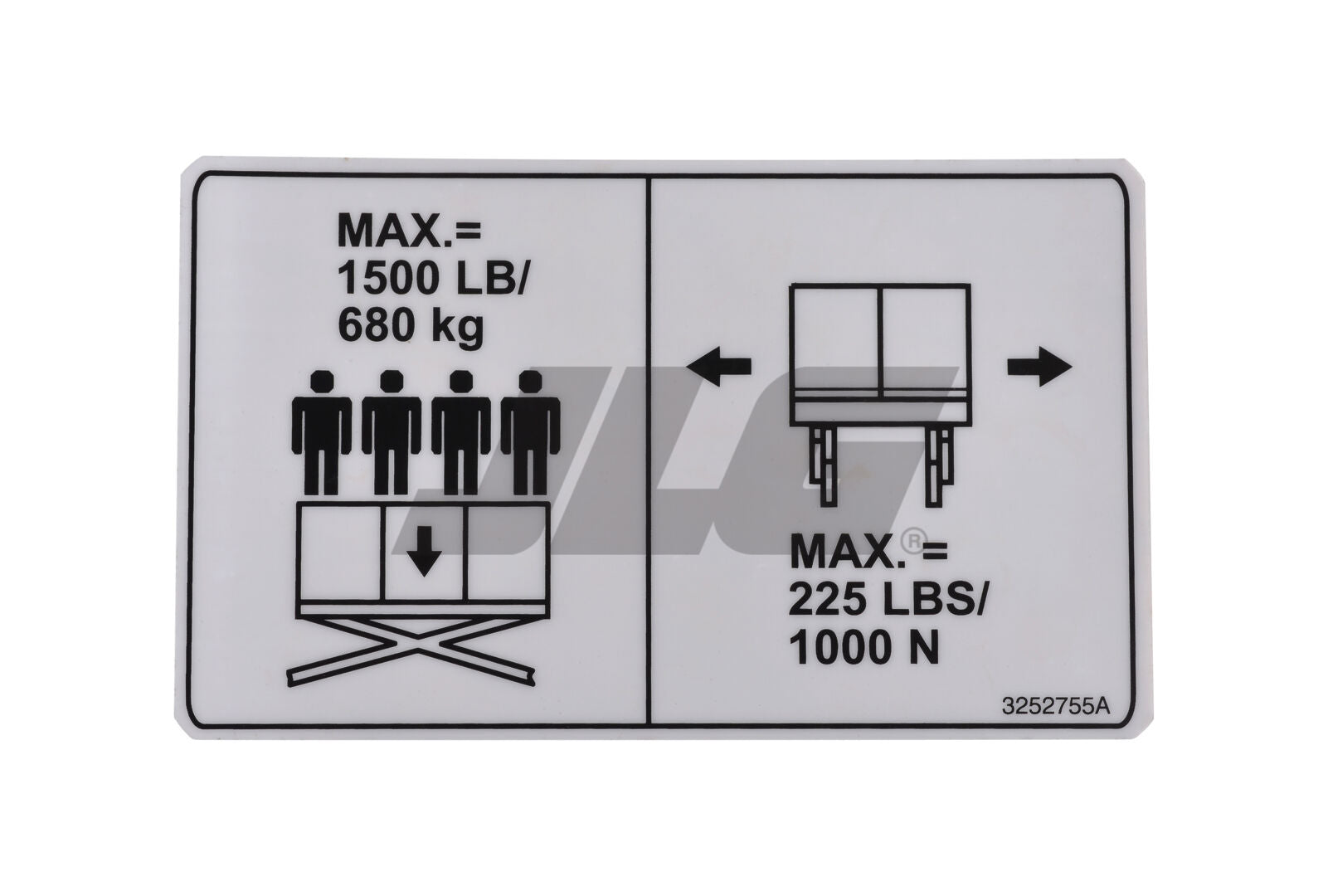 3252755 Cap (Fix Deck)C/D/L/B/J Nameplate | JLG