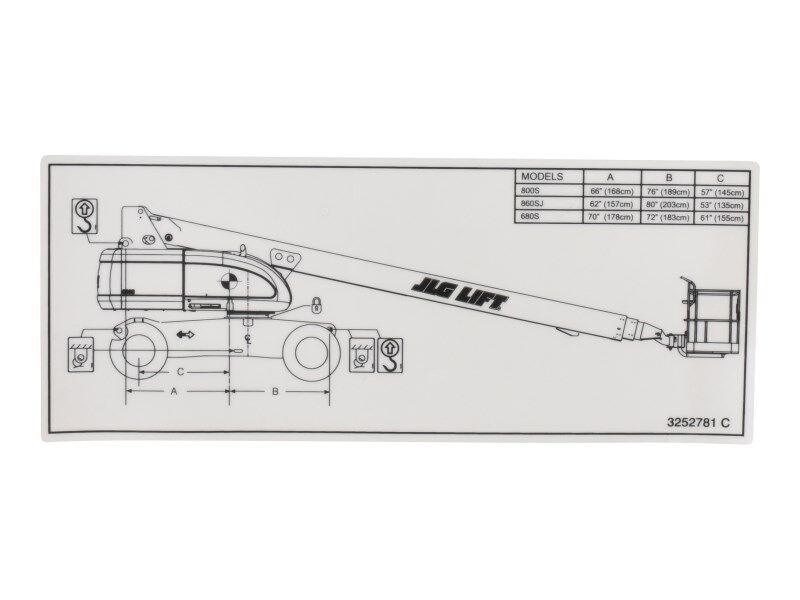 3252781 Lift Diagrm (800S)Dom Nameplate | JLG