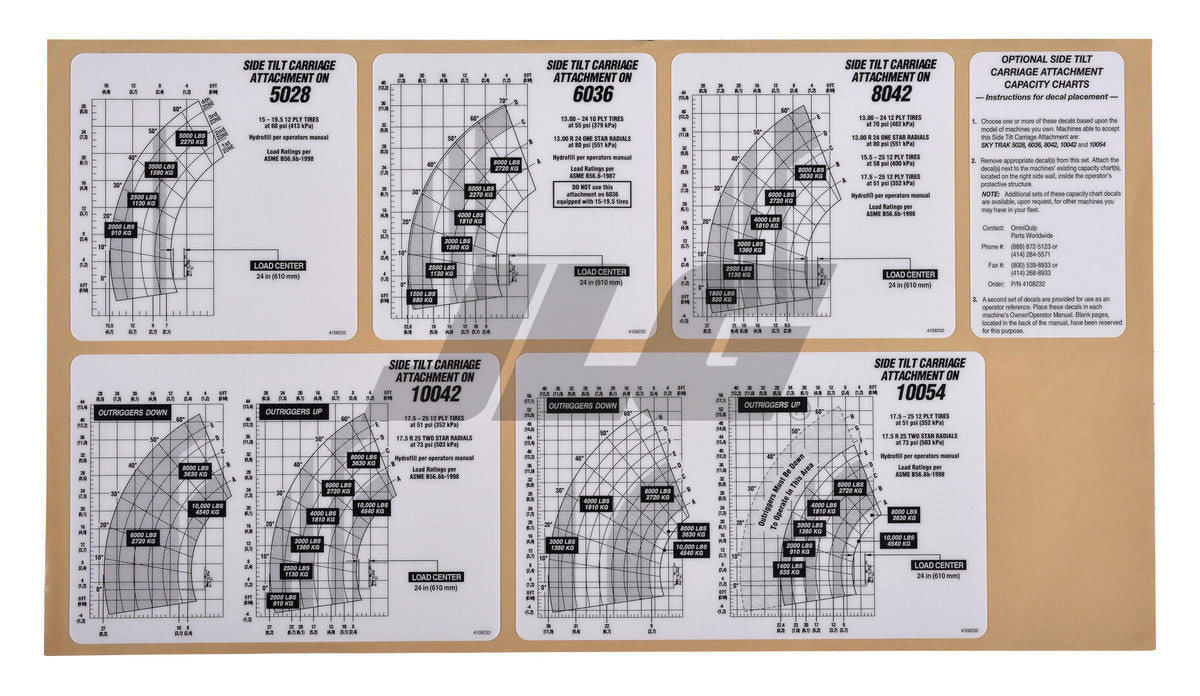 4108232 Chart Capacity Side Tilt Carri | JLG
