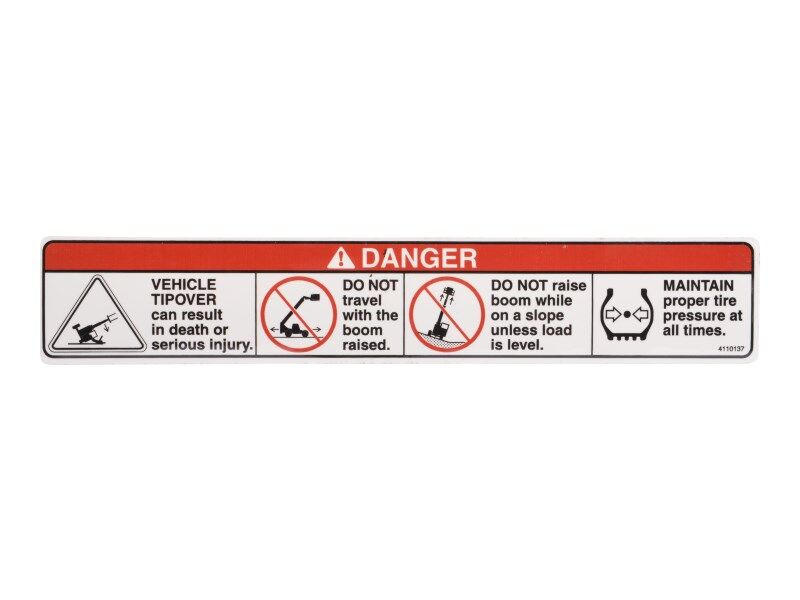 4110137 Decal Tip Over Hazard | JLG