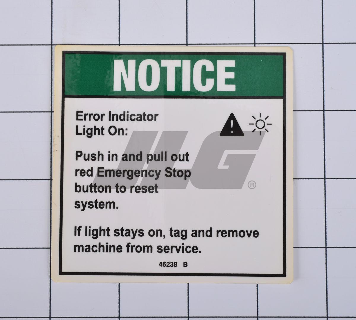 46238 Notice, Error Light | Genie