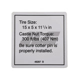 46287 Label-Tire Spec | Genie