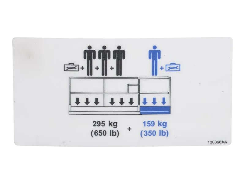 70043127 Platform Capacity Vl Decal | JLG