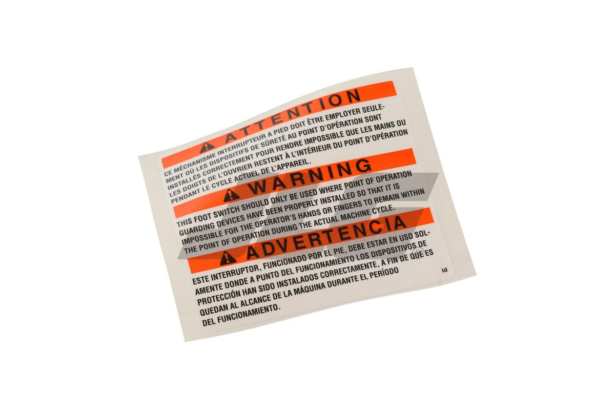 7020247 Decal, Footswitch (Right Side) | JLG