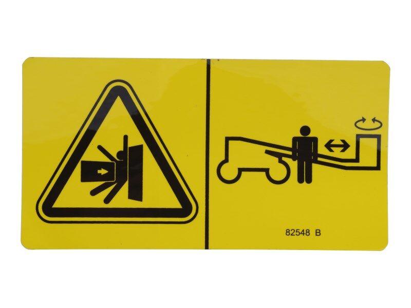 82548 Decal, Warn, Crush Haz Platform | Genie