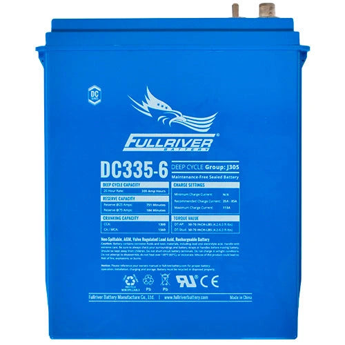 بطارية Fullriver DC335-6 AGM ذات الدورة العميقة 6 فولت