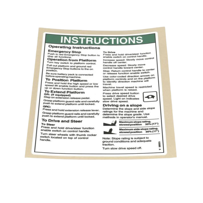 133585GT Operating Inst Plat Gr | Genuine Genie