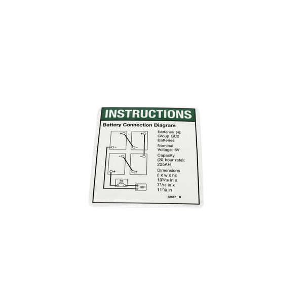 82657GT Decal Instruct Battery Connect | Genuine Genie