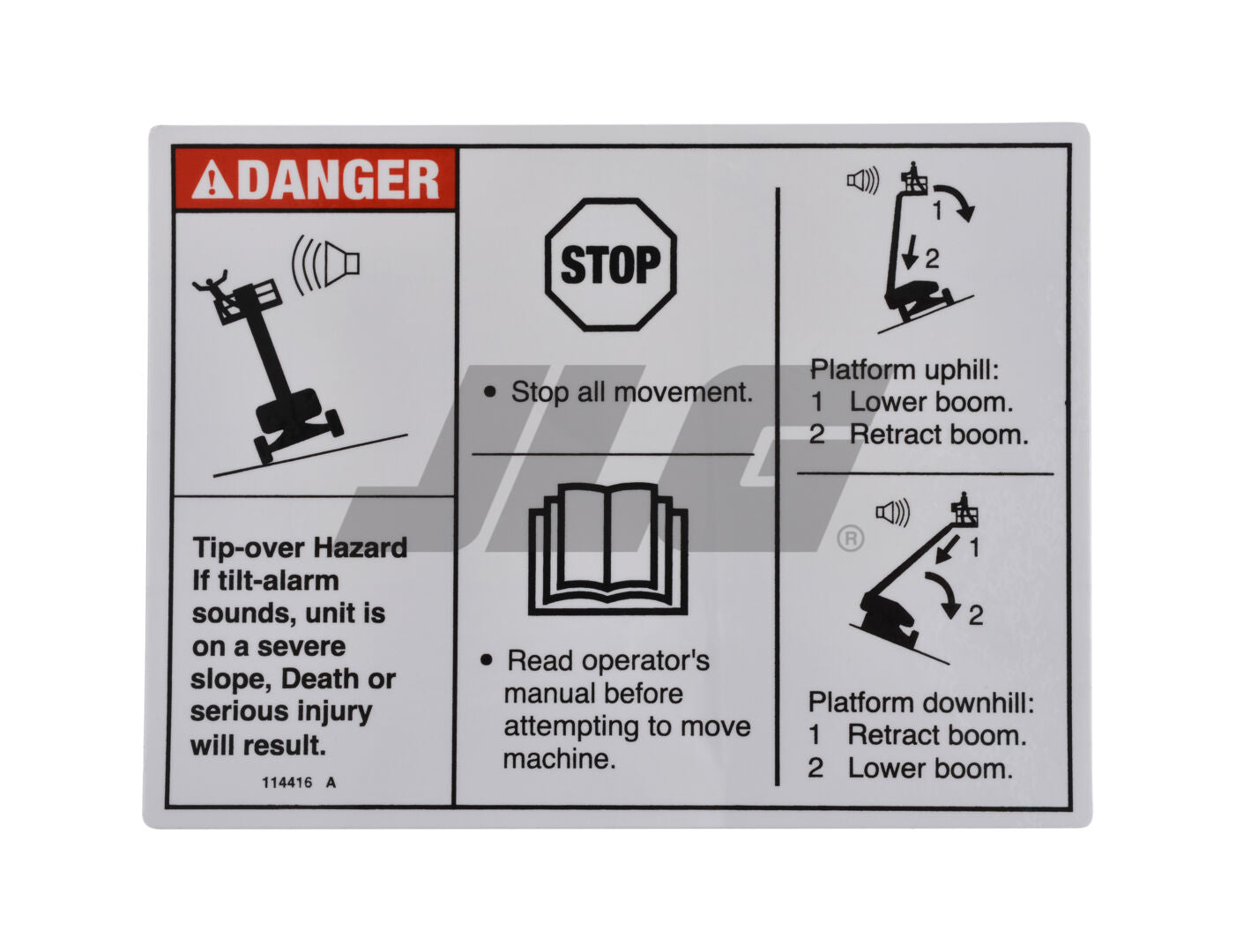 114416 Tilt Tipover Danger | Genie