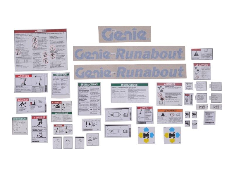 220001 Decal Safety/Inst Words Kit | Genie