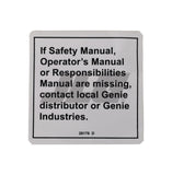 28176 Label, Manual Not Here | Genie