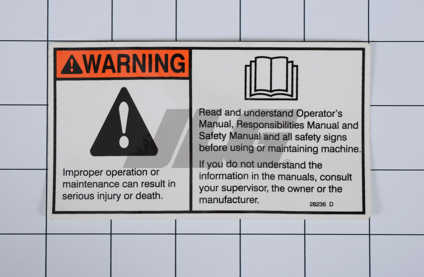28236 Improper Op Decal Warn | Genie