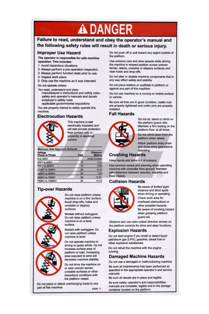 43091 Danger General Safety | Genie