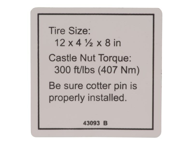 43093 Tire Specs | Genie