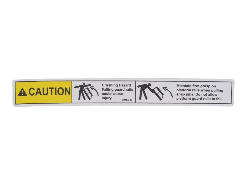 52494 Rails Crush Hz Caution | Genie