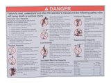 72844 Decal, Danger, Gen Safe, Iwp | Genie