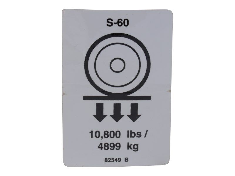 82549 Wheel Load S60 Decal | Genie