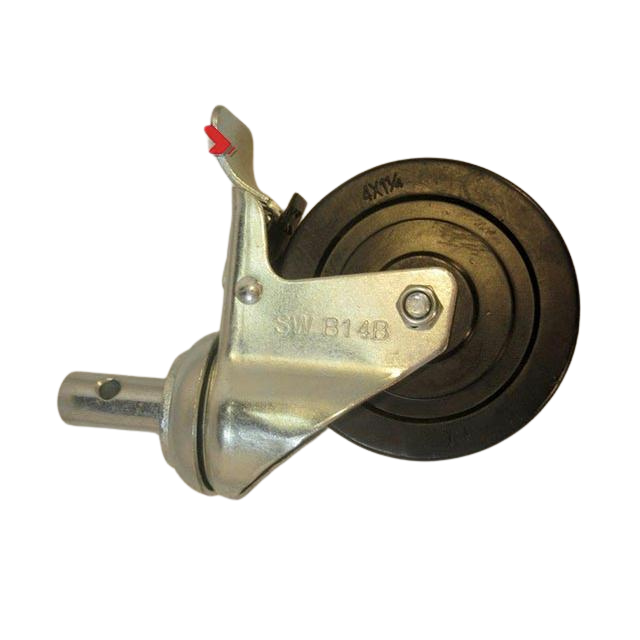 0029-094 175# Caster-4In-Rnd-13/16X1-3/4 Stem Dual Lock/Ball Bearing | Genuine Haulotte