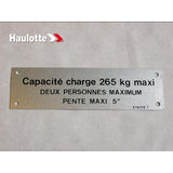 1460142381 Floor Height + Load Label | Genuine Haulotte